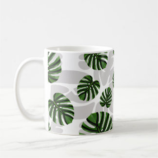 Modern Boho Botanical Leaves Pattern Coffee Mug