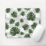 Modern Boho Botanical Leaves Pattern Mouse Mat<br><div class="desc">Bring the freshness of nature into your everyday life with our botanical pattern featuring stylized Monstera leaves and organic foliage. This design blends organic aesthetics with a modern, bohemian flair, making it ideal for home textiles, device cases, and fashion accessories. Flexible Design: We’ve created this pattern on a transparent base...</div>