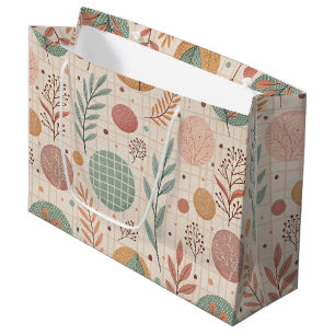 Modern Boho Botanical Minimalist & Geometric Large Gift Bag