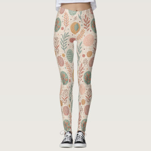 Modern Boho Botanical   Minimalist & Geometric Leggings