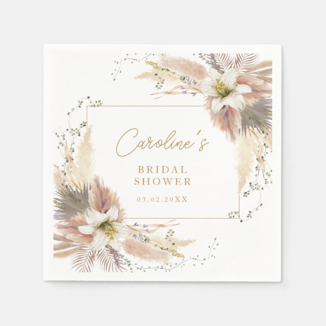 Modern Boho   Bridal Shower  Napkins (Front)