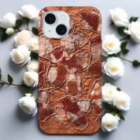 Modern boho burnt orange butterflies embroidery 