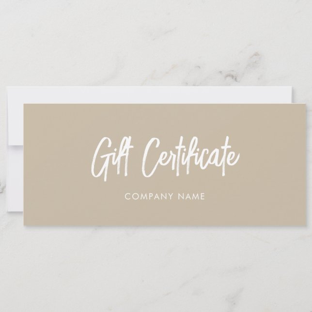 Modern Boho Business Logo Gift Certificate Voucher (Back)