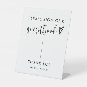 Modern Boho Calligraphy Wedding Guestbook Sign
