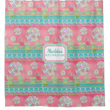 Modern BOHO Chic Hot Pink Dandelion Floral Teen