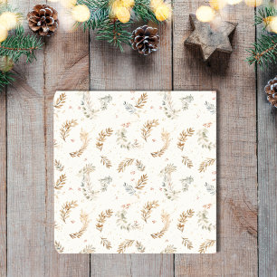 Modern Boho Chic Neutral Beige Bohemian Leaves Coaster