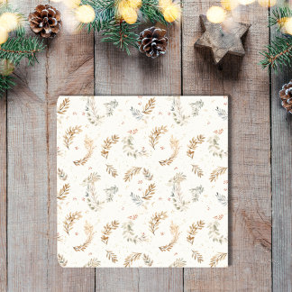 Modern Boho Chic Neutral Beige Bohemian Leaves Coaster