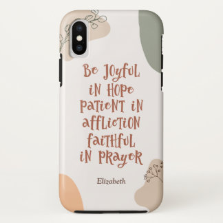 Modern Boho Christian Bible Verse Inspirational iPhone X Case