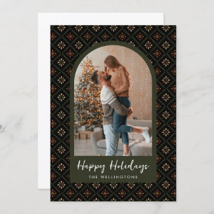 Modern Boho Christmas Holiday Pattern Arch Photo