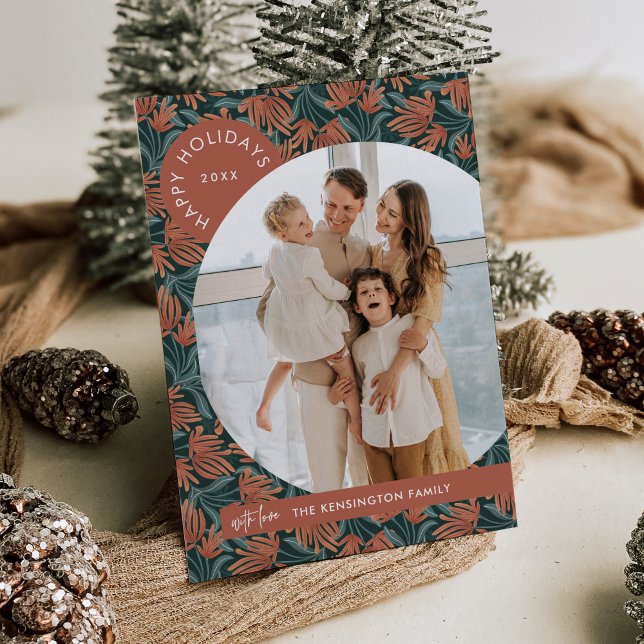 Modern Boho Christmas Photo Holiday Card (Creator Uploaded)