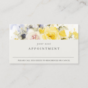 Modern Boho Colourful Rose Floral Appointment Business Card