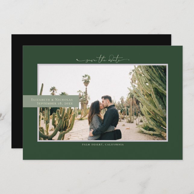 Modern Boho Desert | Photo Save the Date (Front/Back)