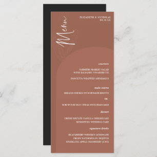 Modern Boho Desert   Simple Script Wedding Menu