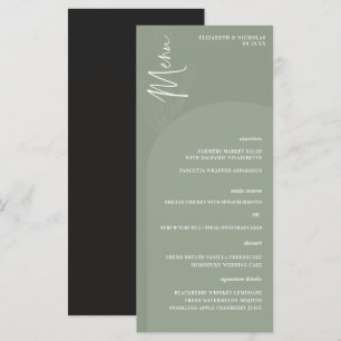 Modern Boho Desert   Simple Script Wedding Menu