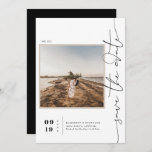 Modern Boho Desert | Square Photo Save the Date<br><div class="desc">This minimal photo save the date card features "save the date" in a beautiful free-spirited script that can be changed to any colour. Background colour can be personalised as well. These professionally designed cards are quickly customisable. Many couples today are gravitating towards earthy, found-in-nature tones of beloved wedding colours versus...</div>