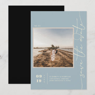 Modern Boho Desert   Square Photo Save the Date