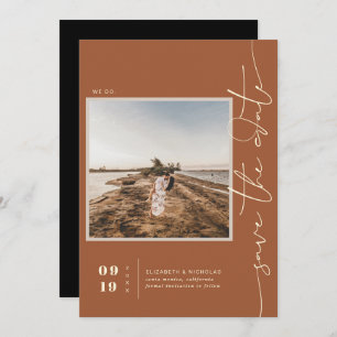 Modern Boho Desert   Square Photo Save the Date