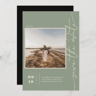 Modern Boho Desert   Square Photo Save the Date