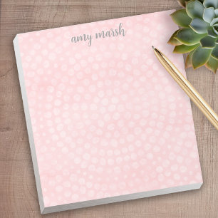 Modern Boho Dot Pattern with bounce script name Notepad