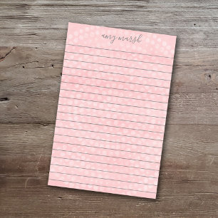 Modern Boho Dot Pattern with bounce script name Post-it Notes