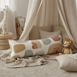 Modern Boho Earth Tones Abstract ID1273 Body Cushion