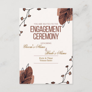 Modern Boho Engagement Invitation