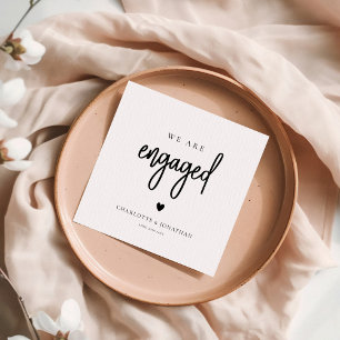 Modern Boho Engagement Party Napkin