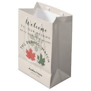 Modern Boho Fall Wedding Welcome Favour Medium Gift Bag
