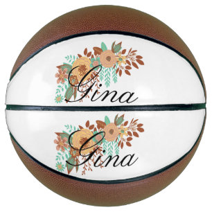  Modern Boho Floral  Basketball
