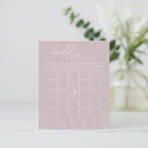 Modern Boho Floral Bridal Shower Bingo Game