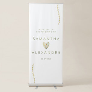Modern Boho Floral Greenery Wedding Welcome Sign