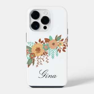 Modern Boho Floral iPhone 14 Pro Case