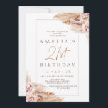 Modern Boho Floral Pampas Grass 21st Birthday Invitation<br><div class="desc">Modern Boho Floral Pampas Grass 21st Birthday Invitation

Rustic but with a modern twist,  bohemian floral 21st birthday invitation featuring two lovely watercolor floral arrangement with pampas grass. This bohemian floral 21st birthday invitation is ideal for someone looking for a simple,  minimalist boho floral inspired invitation.</div>