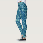Modern Boho Floral Pattern in Teal Leggings<br><div class="desc">Colourful floral pattern with abstract flower shapes in dark teal blue.</div>