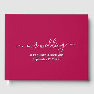 Modern Boho Floral Wedding Guest Book