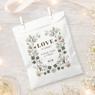 Modern Boho Folk Wedding Love Is Sweet Favour Bags
