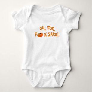 Modern Boho Fox Sake Funny Saying Cute Fox Orange Baby Bodysuit