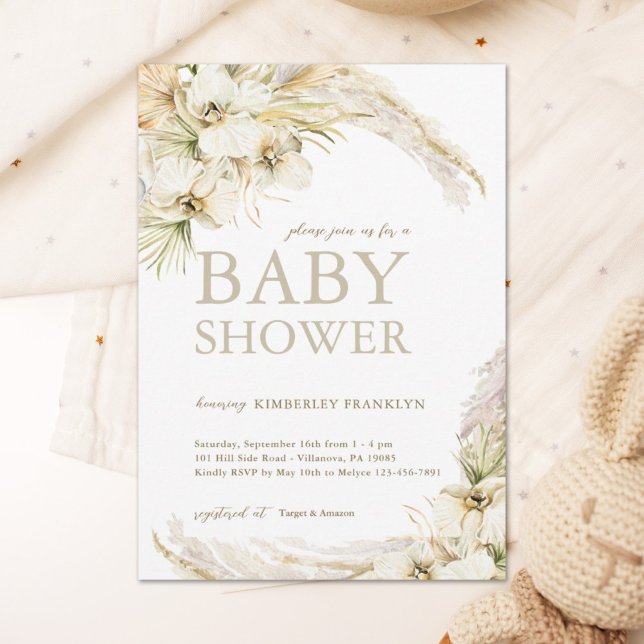 Modern Boho Gender Neutral Baby Shower Invitation (Creator Uploaded)