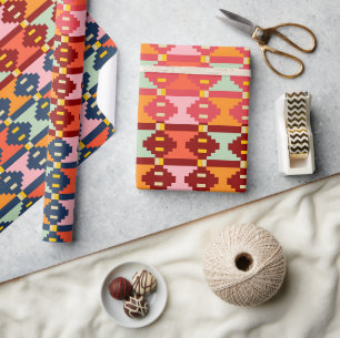 Modern Boho Geometry Wrapping Paper