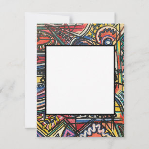 Modern Boho-Hand Painted Abstract Art Card