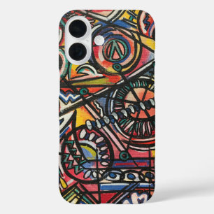 Modern Boho-Hand Painted Abstract Art iPhone 16 Case