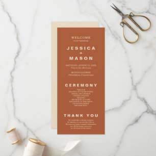 Modern Boho Jewel Earth Tone Program Flyer Programme