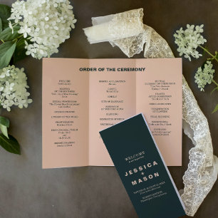 Modern Boho Jewel Earth Tone Trifold Program Flyer