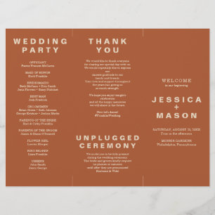 Modern Boho Jewel Earth Tone Trifold Program Flyer