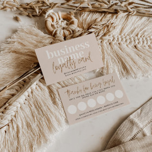 Modern Boho Loyalty Stamp Coupon Card