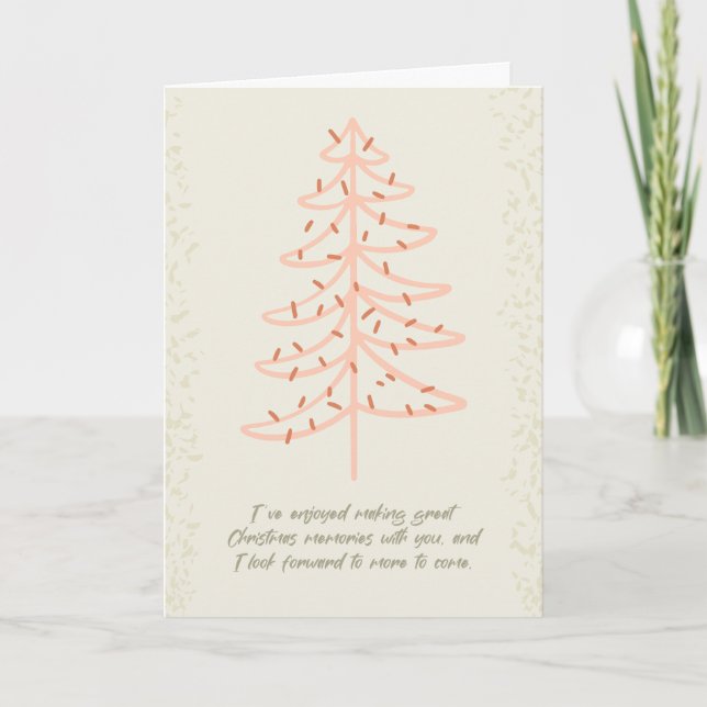 Modern Boho Merry Christmas / New Year Card (Front)