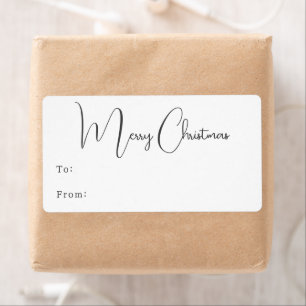 Modern Boho Merry Christmas Rectangular Gift