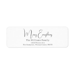 Modern Boho Merry Everything Return Address