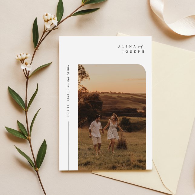 Modern Boho Minimalist Wedding Invitation (Creator Uploaded)