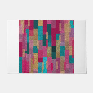 Modern Boho Multicolor Geometric Art  Doormat